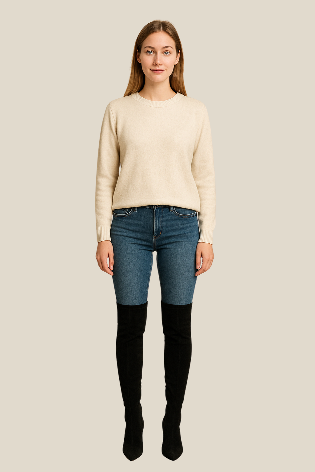 Women’s Over The Knee Boots, Suede Pointed Toe High Heels, Stretch Slim Fit Winter Boots