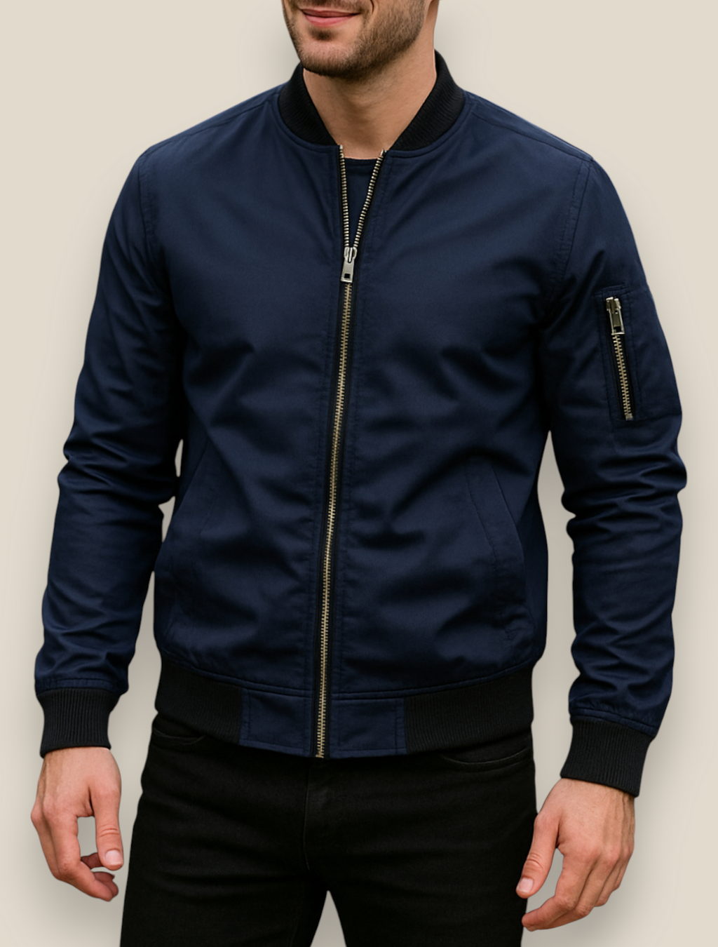 Men’s Windbreaker Jacket, Windproof Lightweight Winter Coat, Warm Outerwear