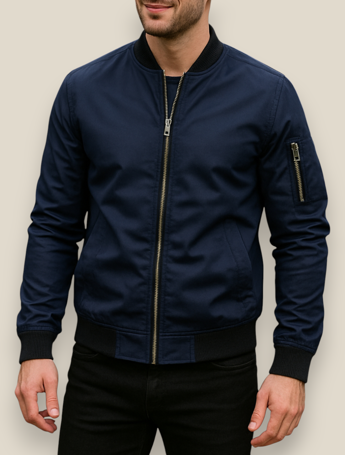 Men’s Windbreaker Jacket, Windproof Lightweight Winter Coat, Warm Outerwear