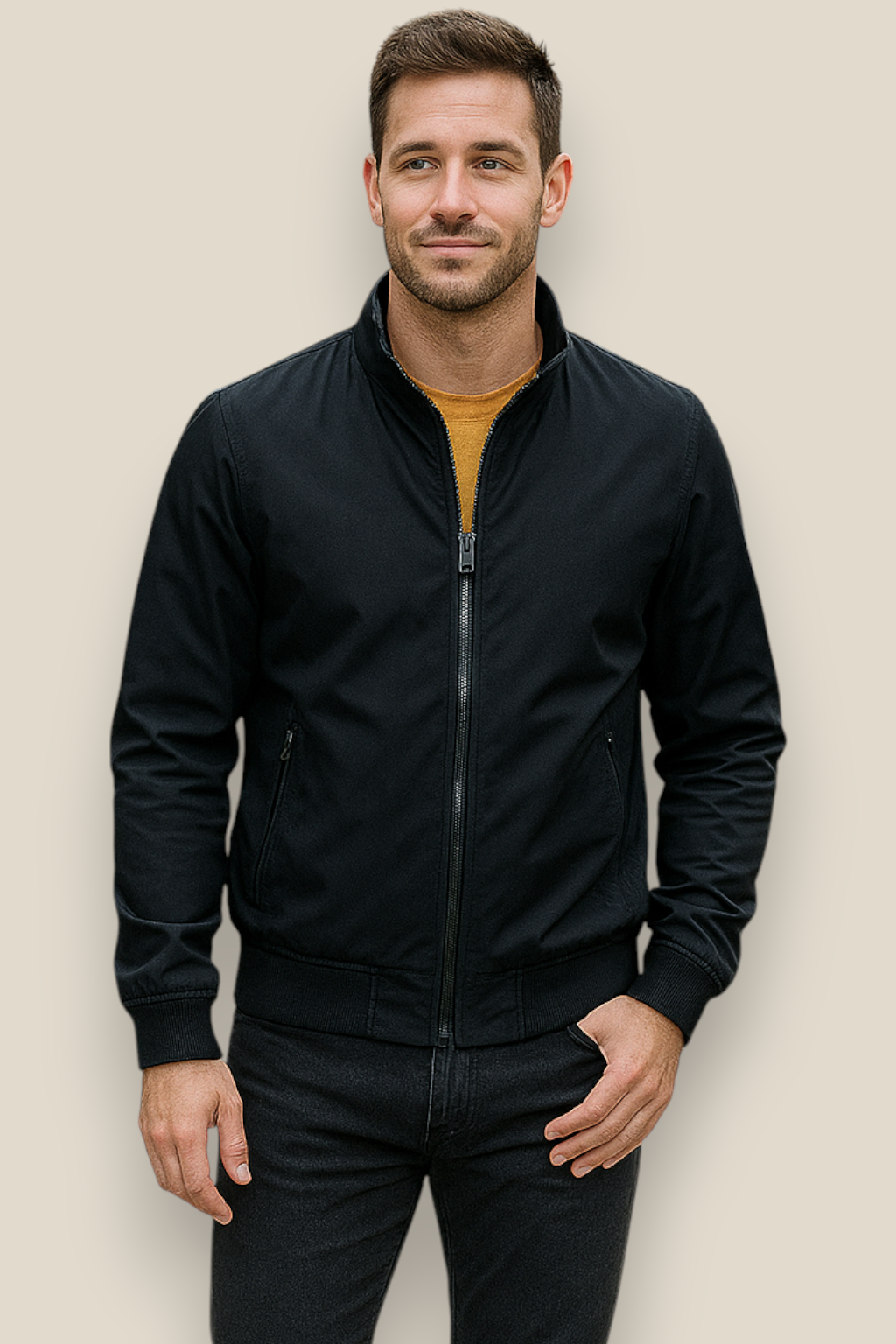 Men’s Bomber Windbreaker Jacket - Winter Slim Fit Coat