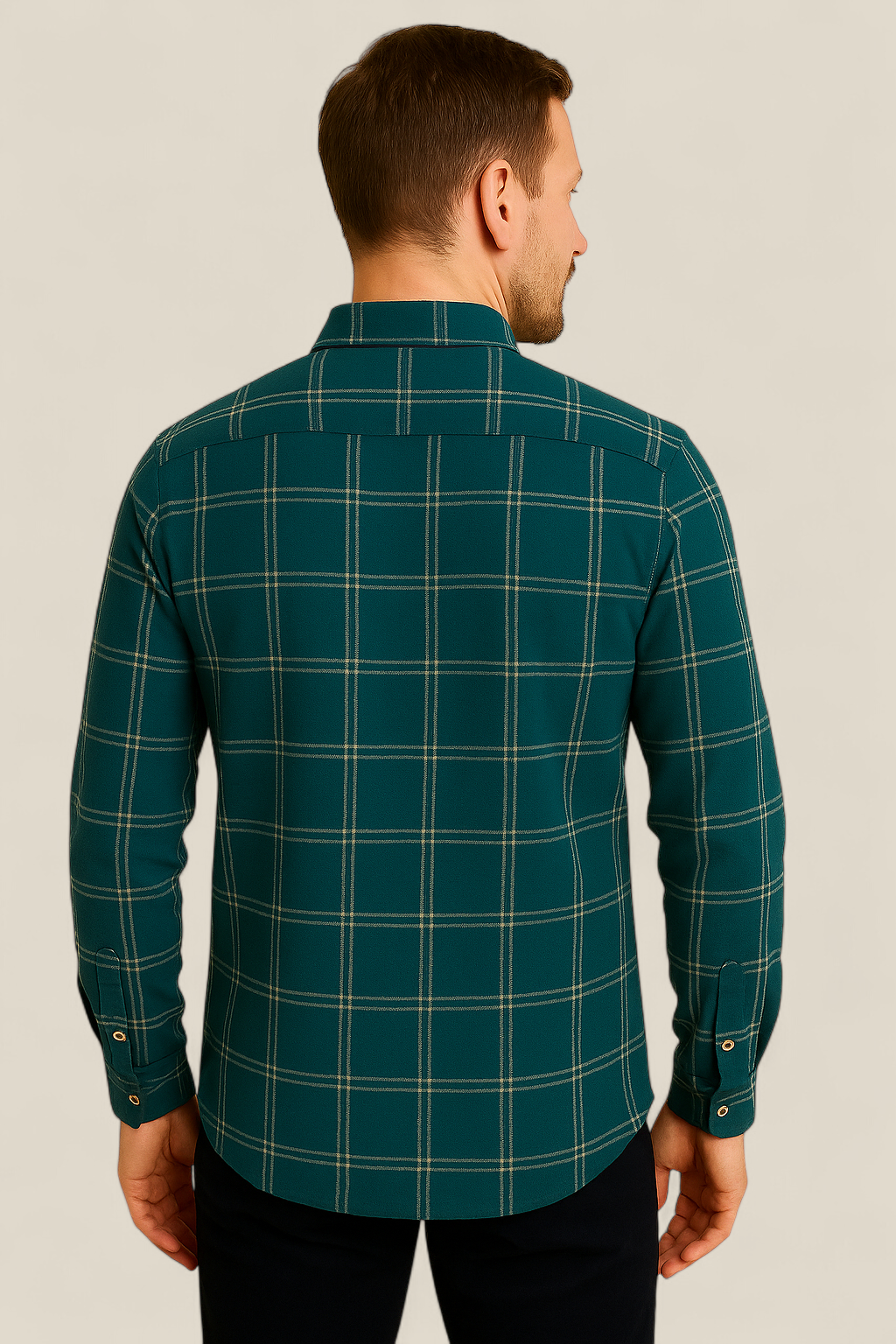 Men’s Flannel Shirt - Long Sleeve Plaid Top, Cotton Button Up Sweater