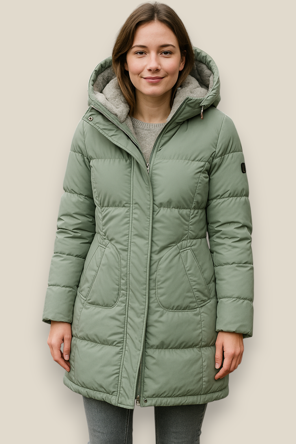 Women’s Hooded Winter Coat, Long Thick Elegant Casual Jacket, Lined Warm Outerwear