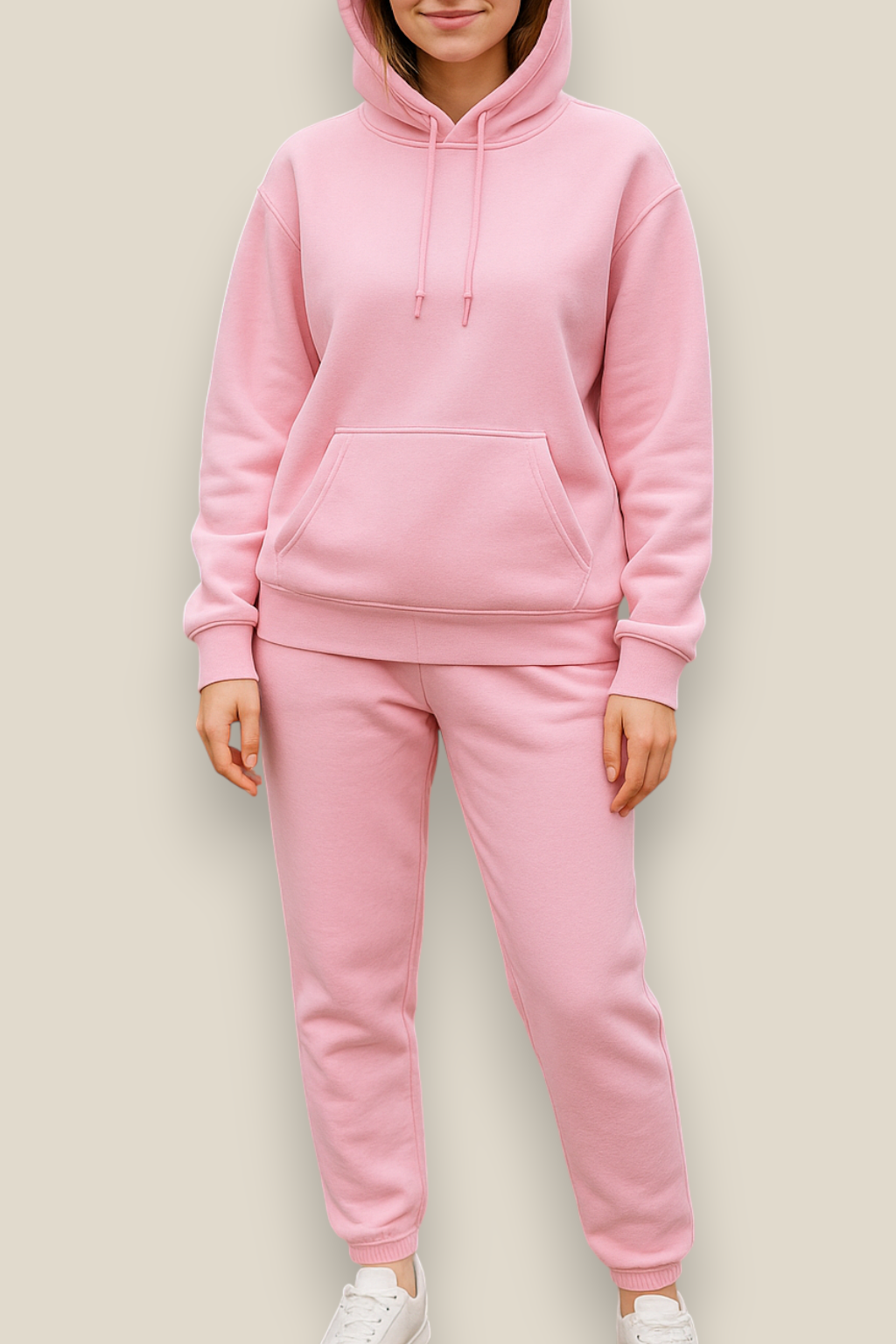 Women’s Winter Tracksuit Set, Two-Piece Fitness Hoodie And Jogging Pants, Fleece-Lined Sportswear