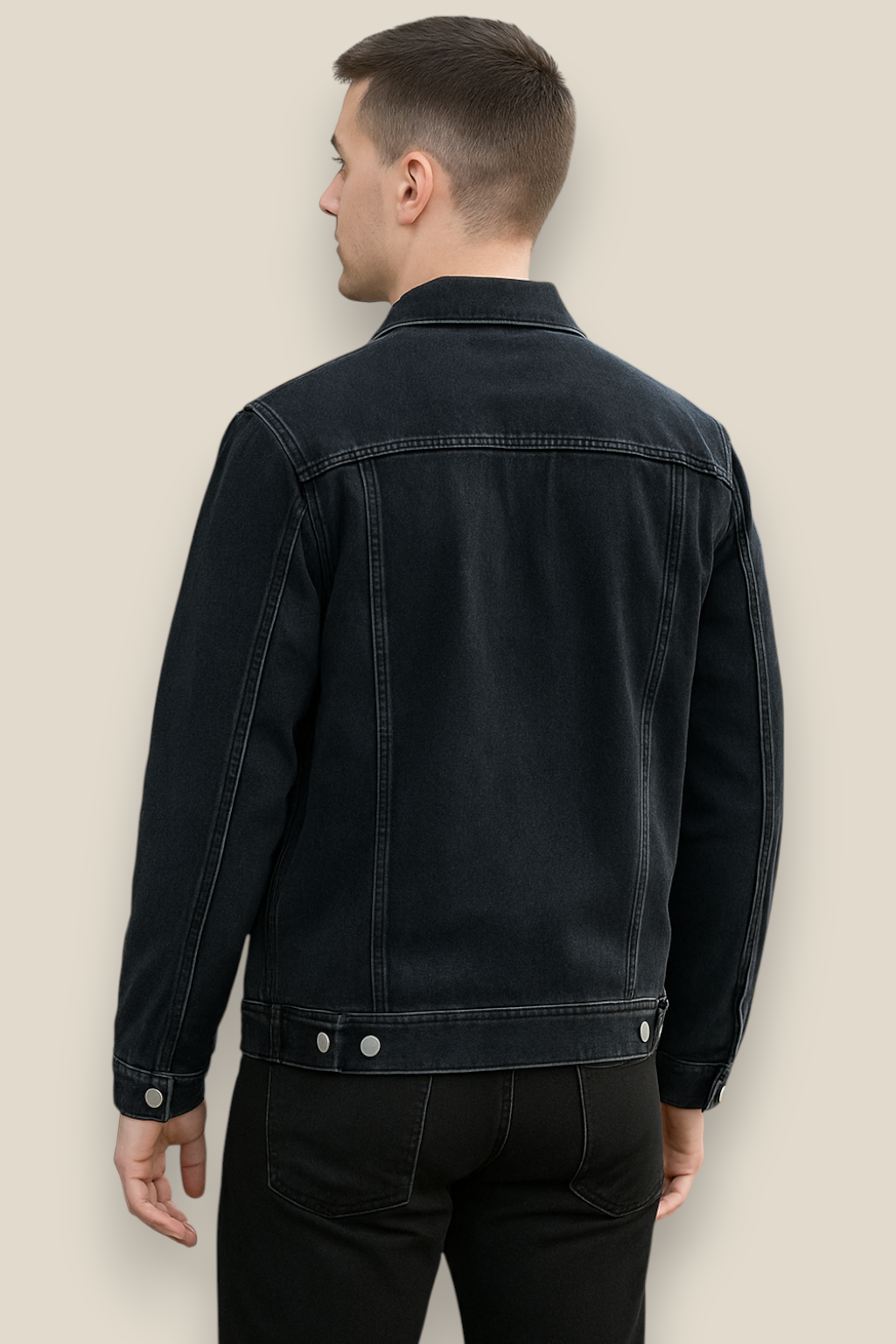 Men’s Winter Denim Jacket, Warm Padded Coat, Casual Outerwear