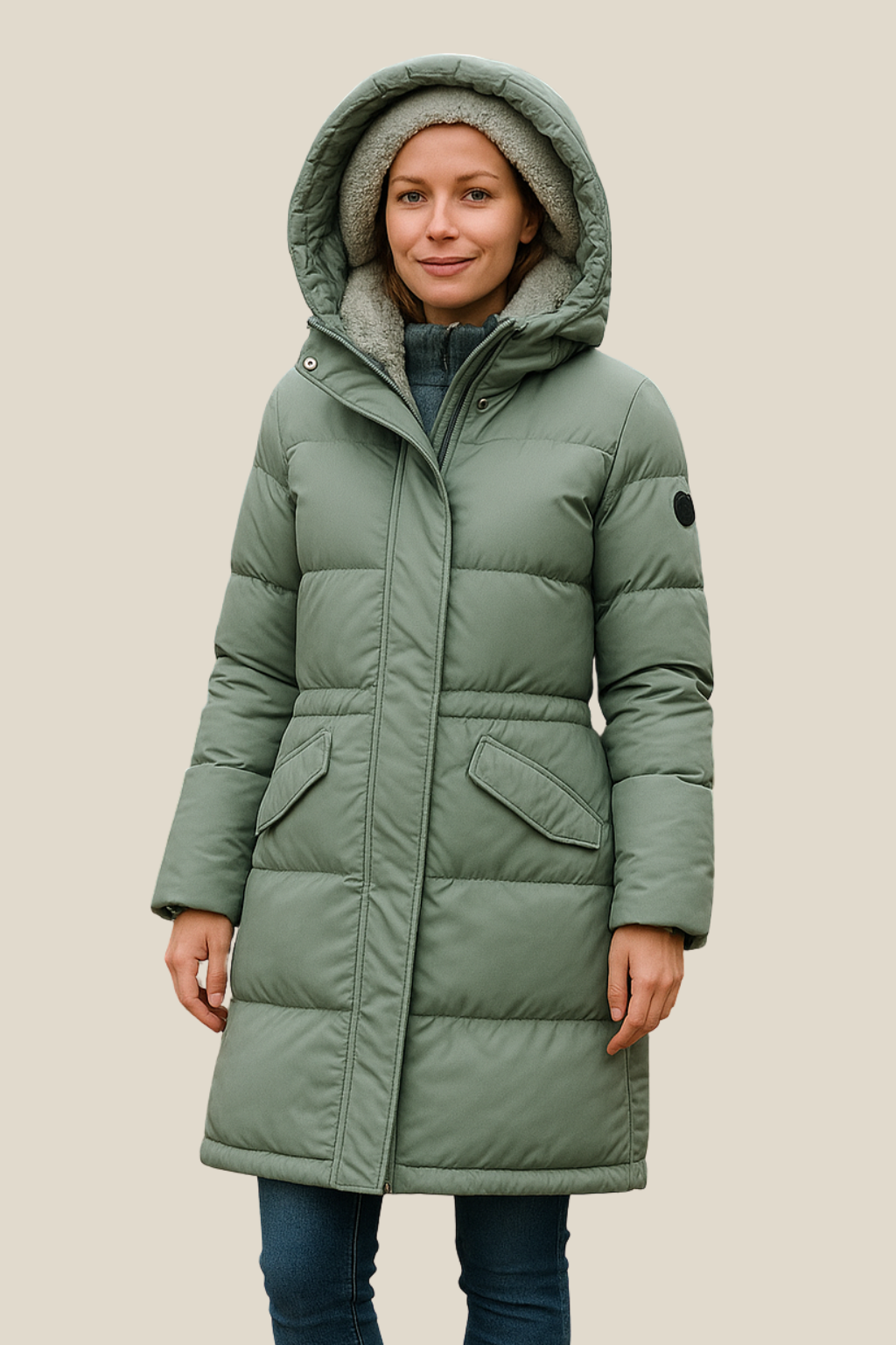 Women’s Puffer Winter Coat, Hooded Warm Fleece-Lined Jacket, Thick Lightweight Raincoat For Winter