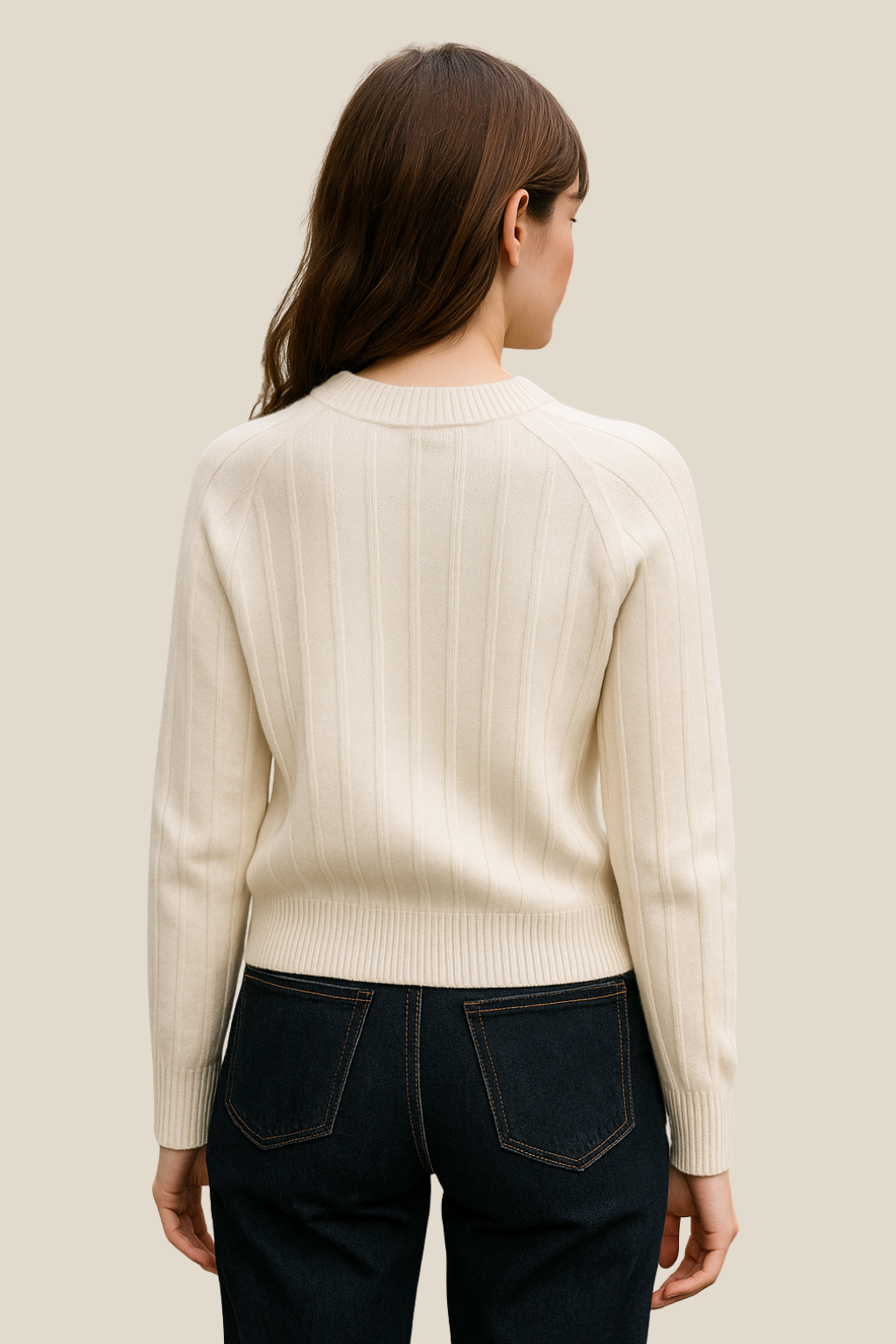 Women’s Knitted Long Sleeve Jumper, Crewneck Pullover, Relaxed Fit Sweatshirt