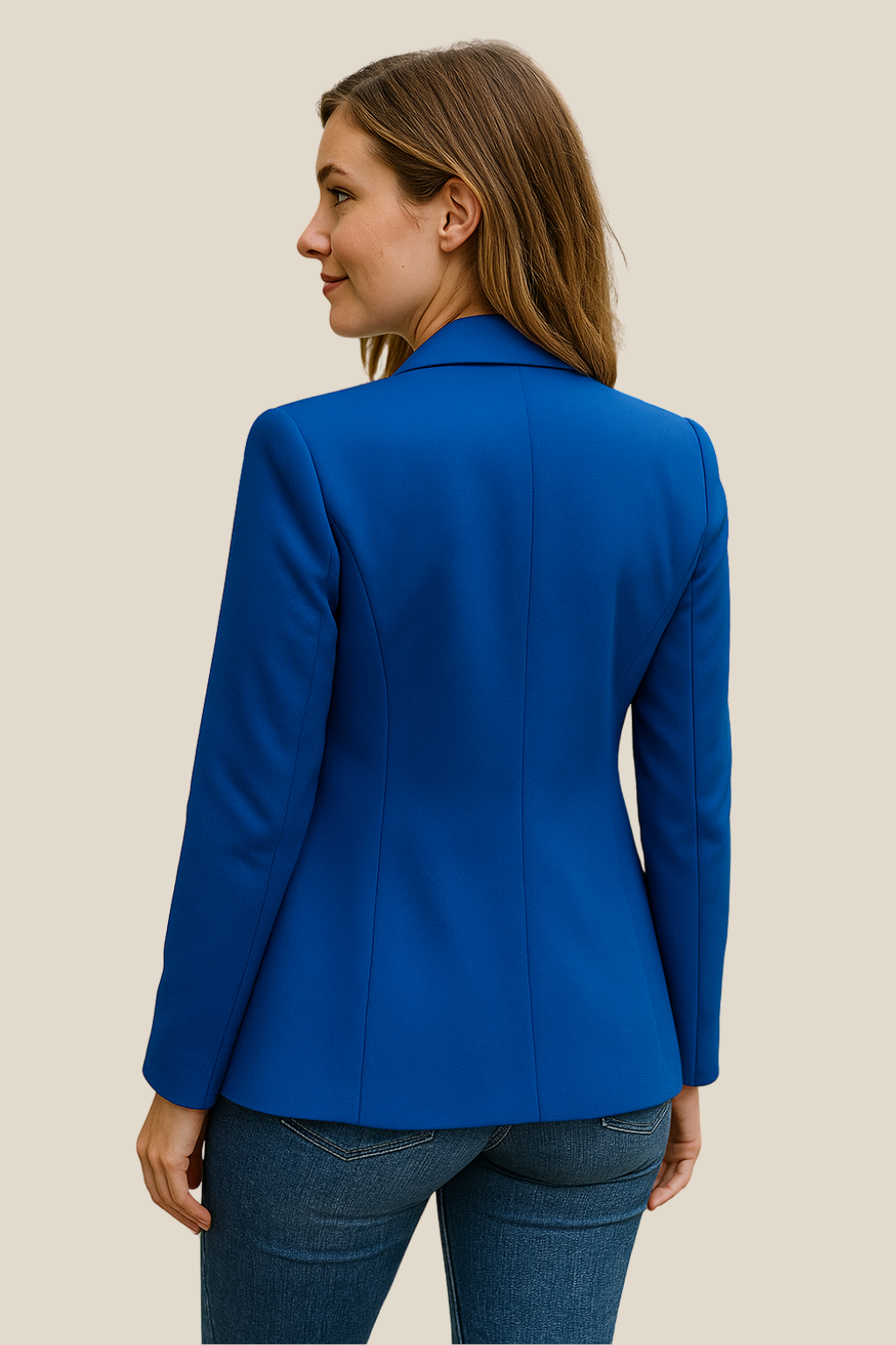 Women’s Blazer Jacket, Elegant Long Sleeve Business Coat, Smart Casual Workwear