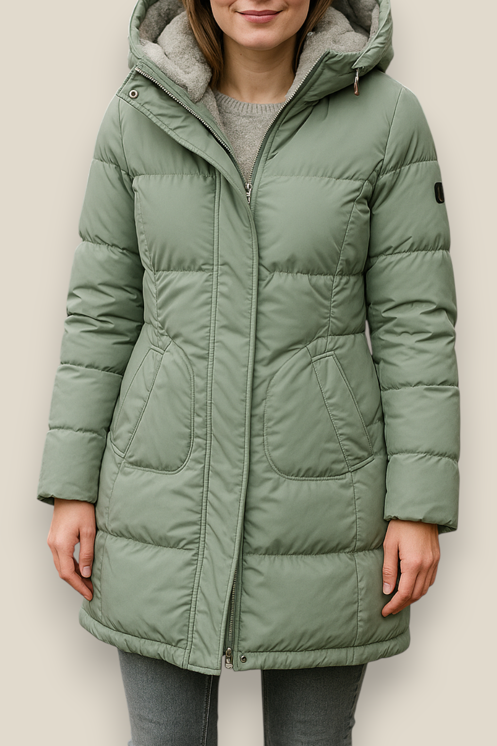 Women’s Hooded Winter Coat, Long Thick Elegant Casual Jacket, Lined Warm Outerwear