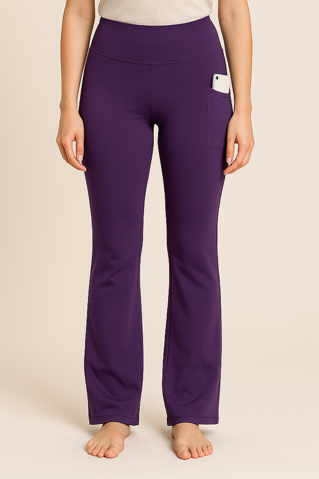 Women’s High Waist Trousers, Elegant Wide Leg Flared Palazzo Pants, Smart Casual Leggings