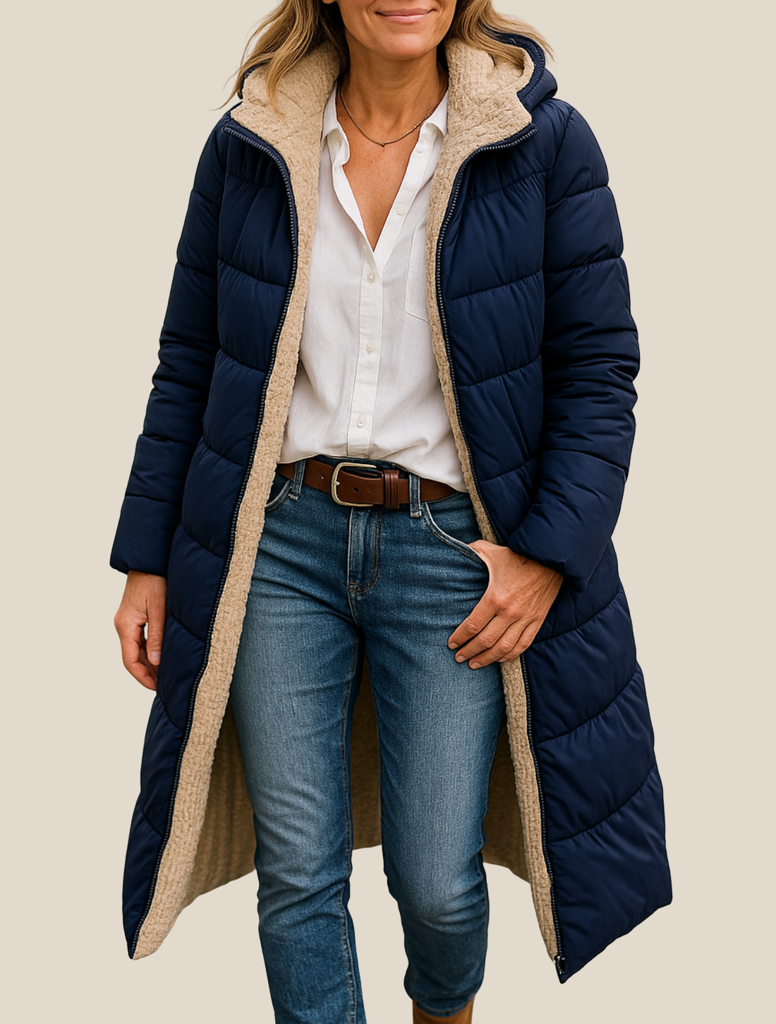 Women’s Hooded Winter Jacket, Long Warm Puffer Coat for Cold Weather And Daily Commuting