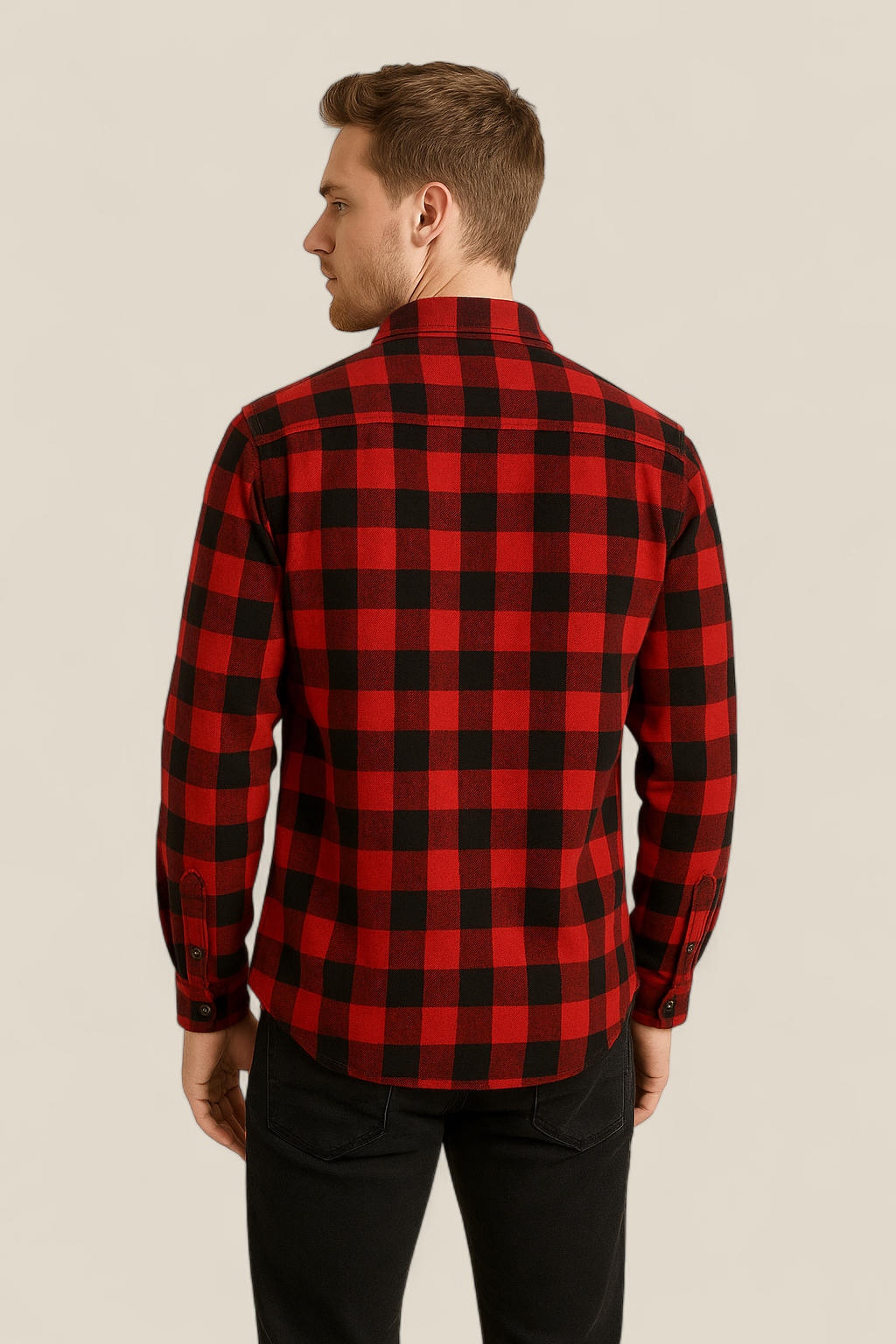Men’s Classic Flannel Shirt - Plaid Long Sleeve Smart Casual Top