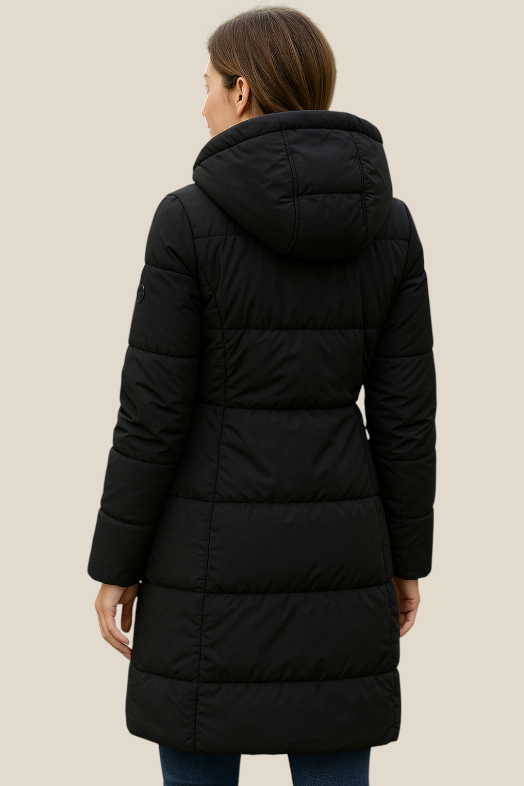 Women’s Hooded Winter Coat, Long Thick Elegant Casual Jacket, Lined Warm Outerwear